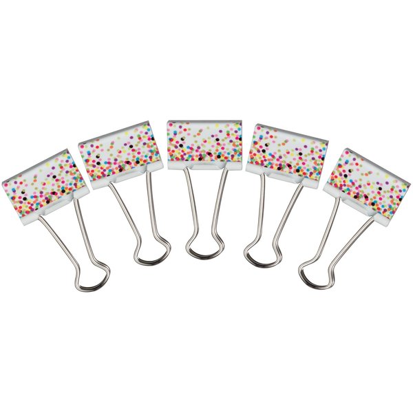 Teacher Created Resources Confetti Binder Clips, Medium, PK48 TCR20857